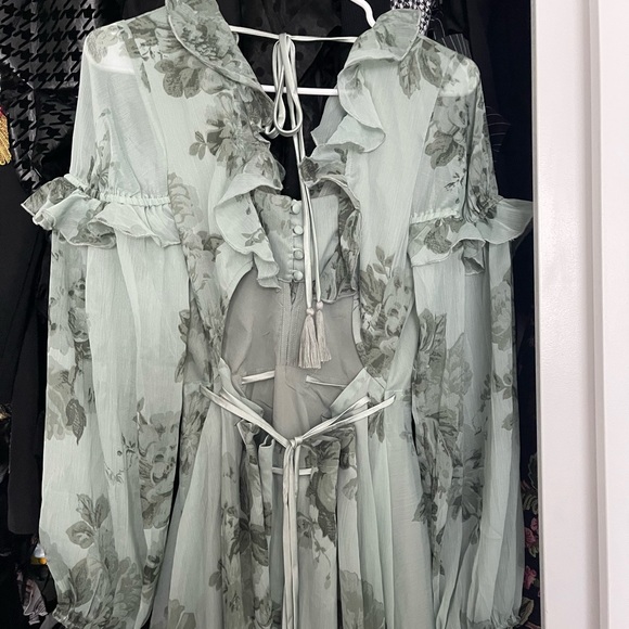 Floral Ruffle Midi Dress - Picture 14 of 16